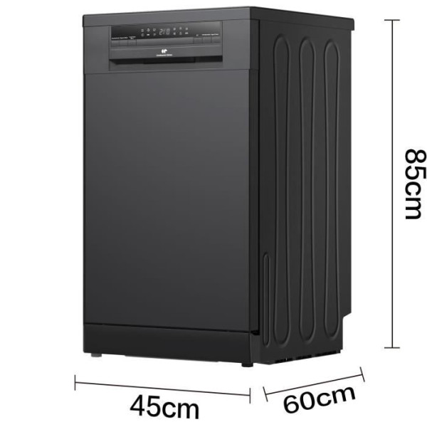 Lave-vaisselle pose libre - CONTINENTAL EDISON - CELV1145B - 11 couverts - 45 cm - 45 dB - Noir - 3