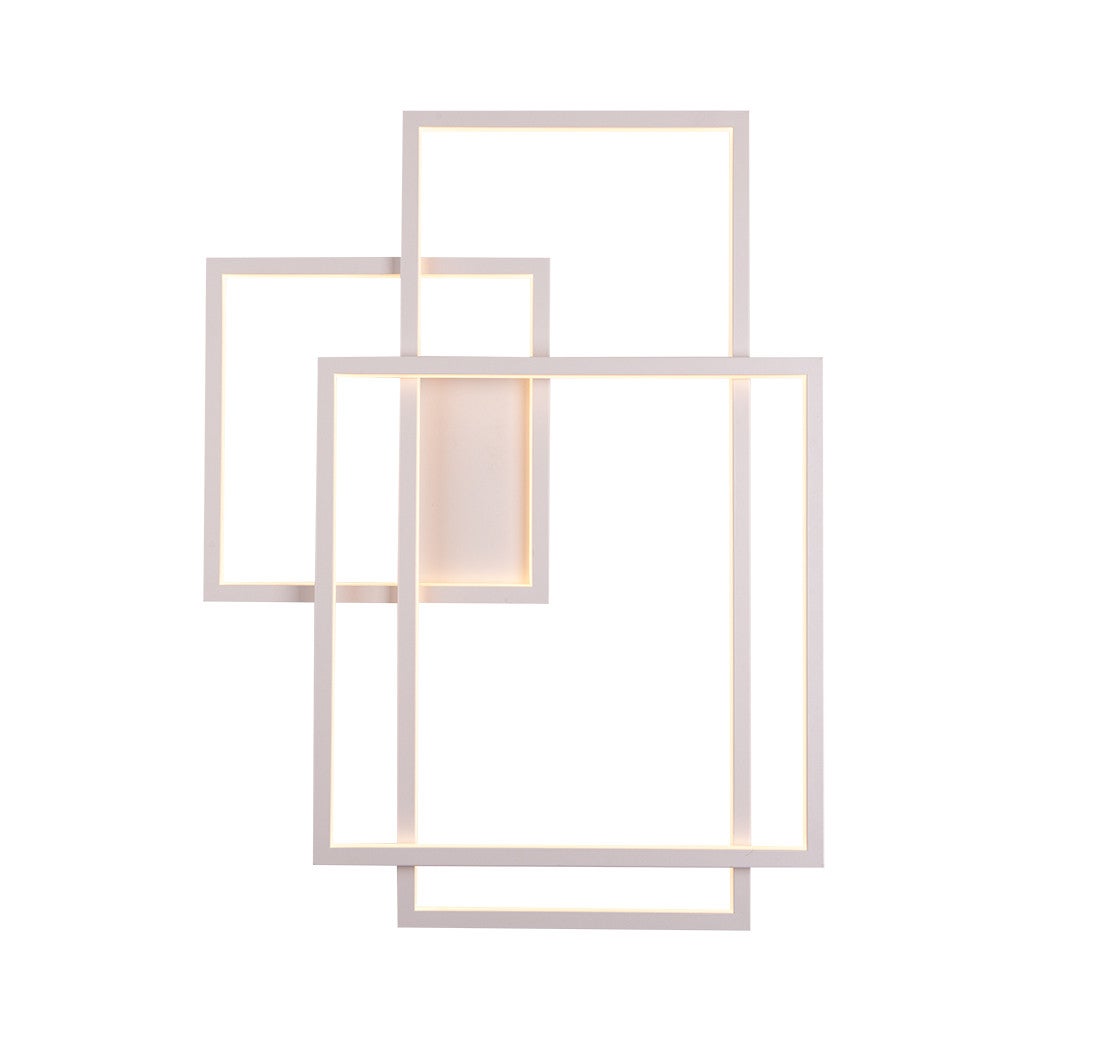 Kinkiet ścienny Geometric biały LED 45W 3000K 2700lm styl nowoczesny wym: 54 x 70 x 9 cm metal IP20 Maxlight