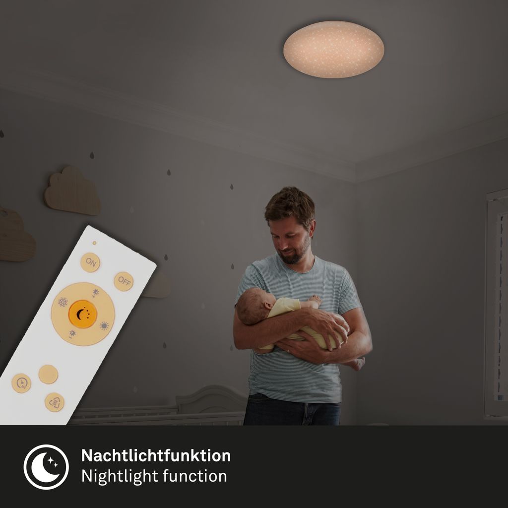 Plafonnier BRILONER LEUCHTEN VERB, 50 W, 4000 lm, IP20, blanc, plastique-métal, intensité lumineuse variable, CCT, Ø 56 cm - 7