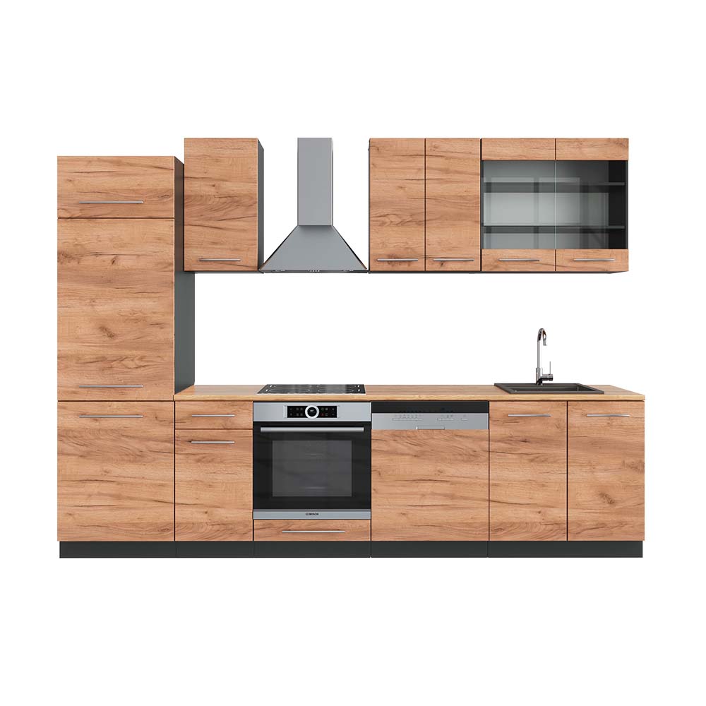 Cuisine équipée Fame-Line Vicco – Style Rustique 300 Cm, Blanc (neuve)