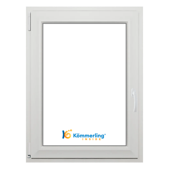 Ventana PVC 900x1200 oscilobatiente izquierda blanca
