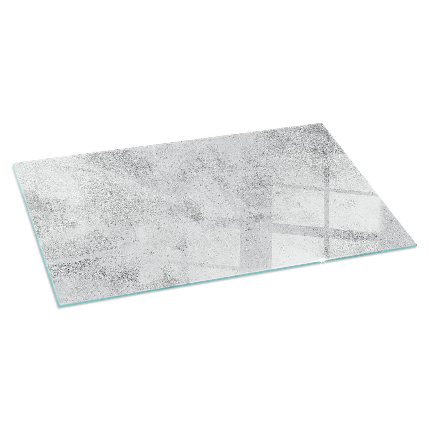 Szkło ochronne żaroodporne pod kominek - 120x60 cm - Tekstura surowego betonu - TULUP
