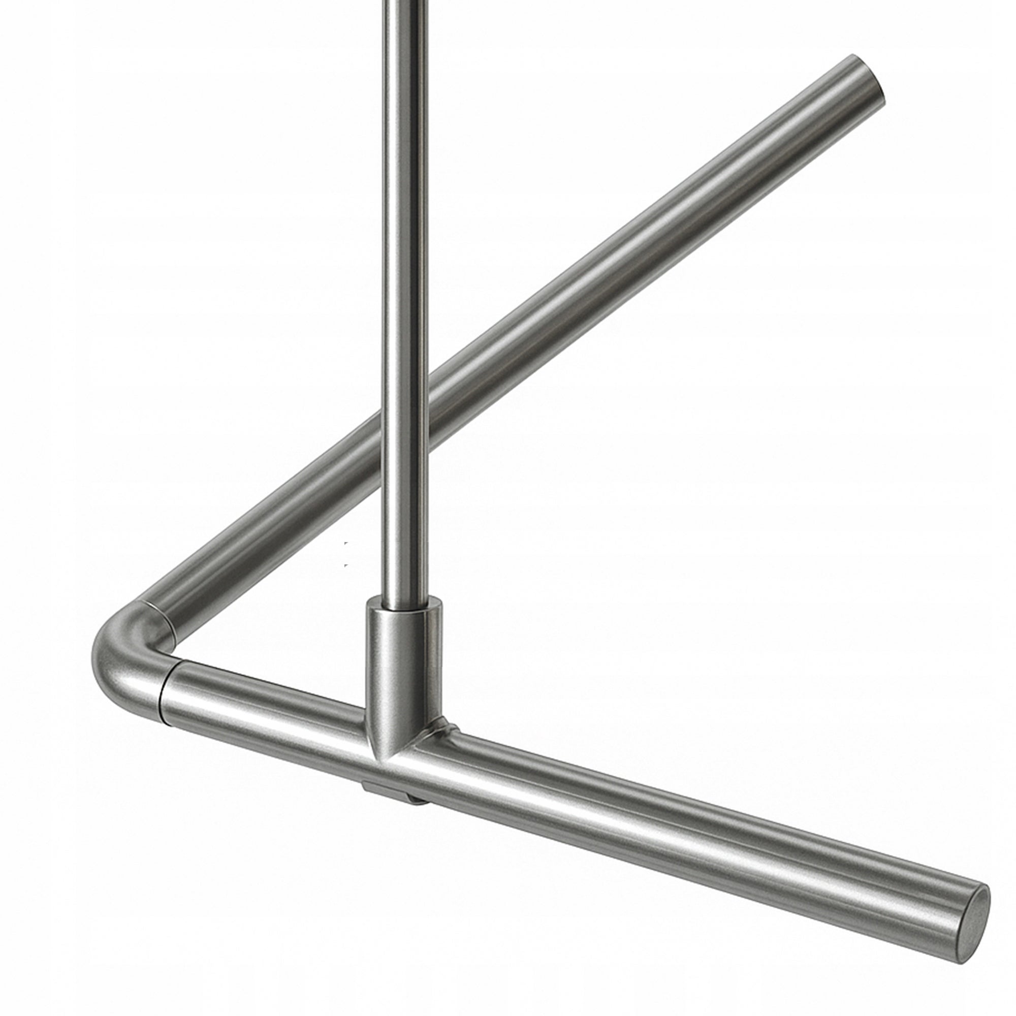 Podwieszenie do drążka prysznicowego kątowego Estiva 55 cm srebrne 27 mm