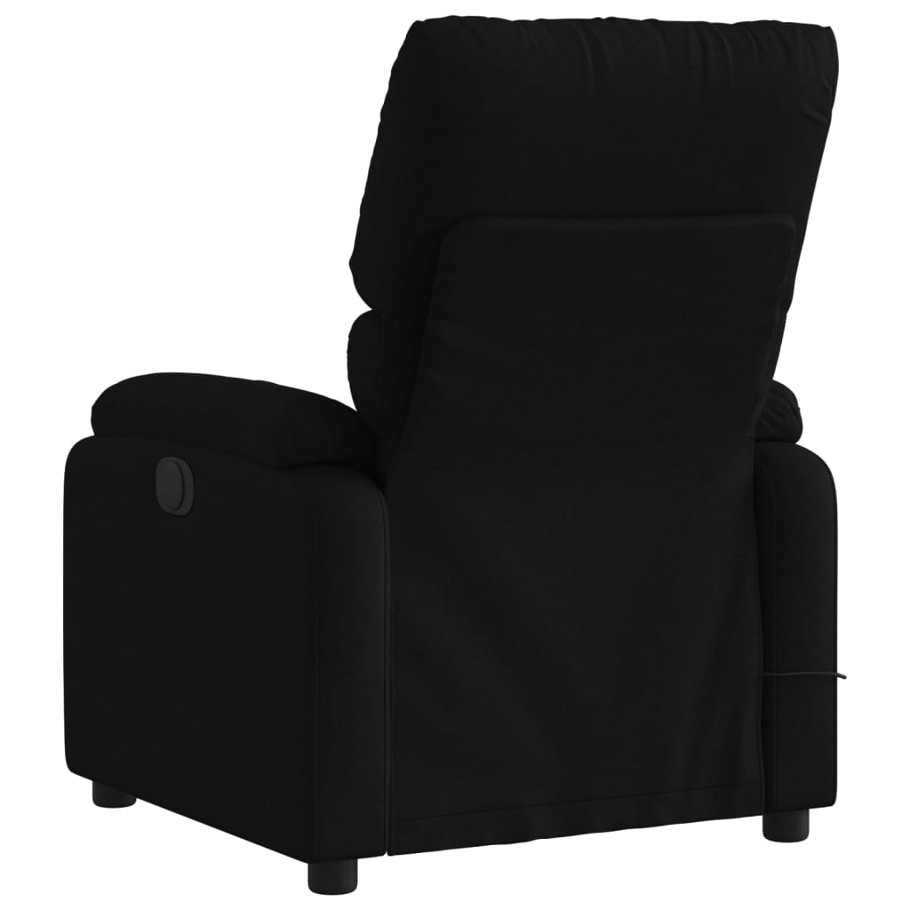 Fauteuil de massage inclinable électrique noir en tissu - 5