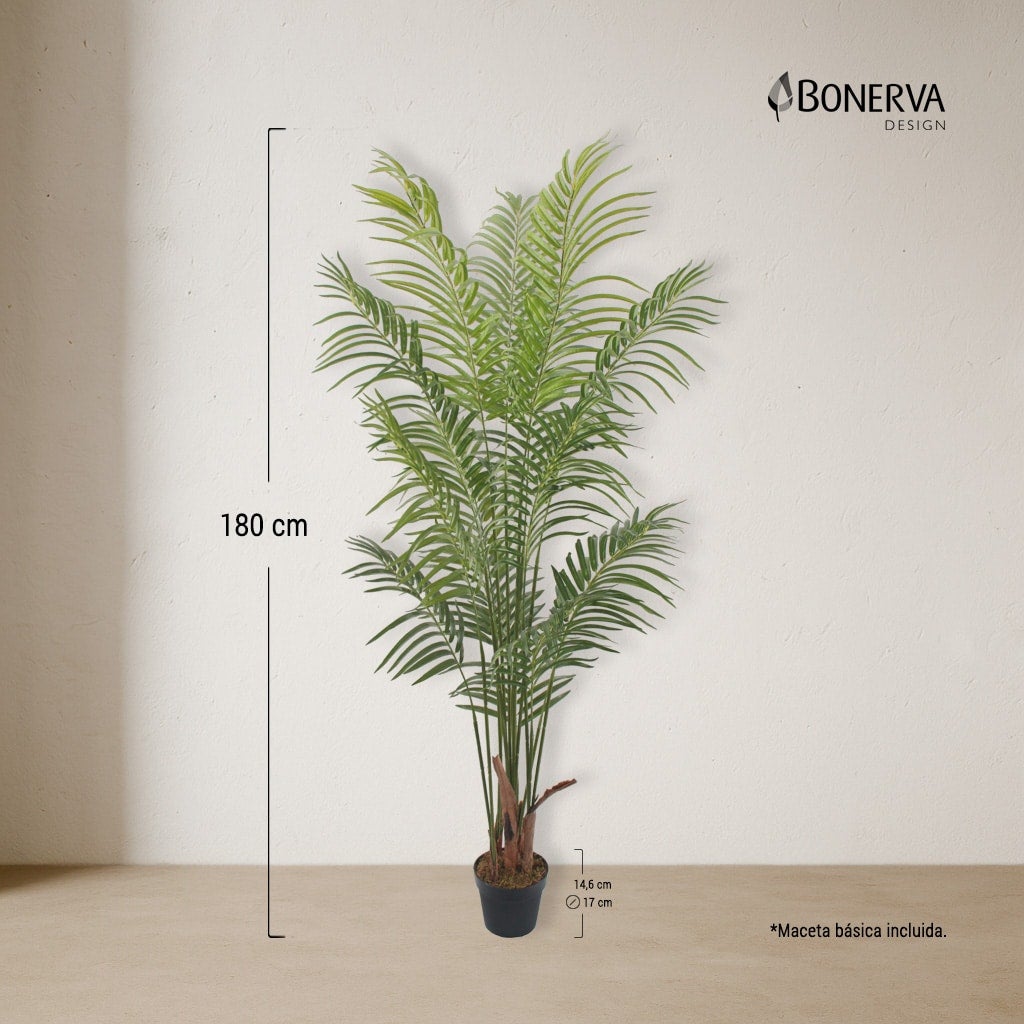 Palmera artificial Deco 180 cm Bonerva | Planta artificial alta para decorar interiores en hogares, negocios y hoteles | Sin mantenimiento - 5