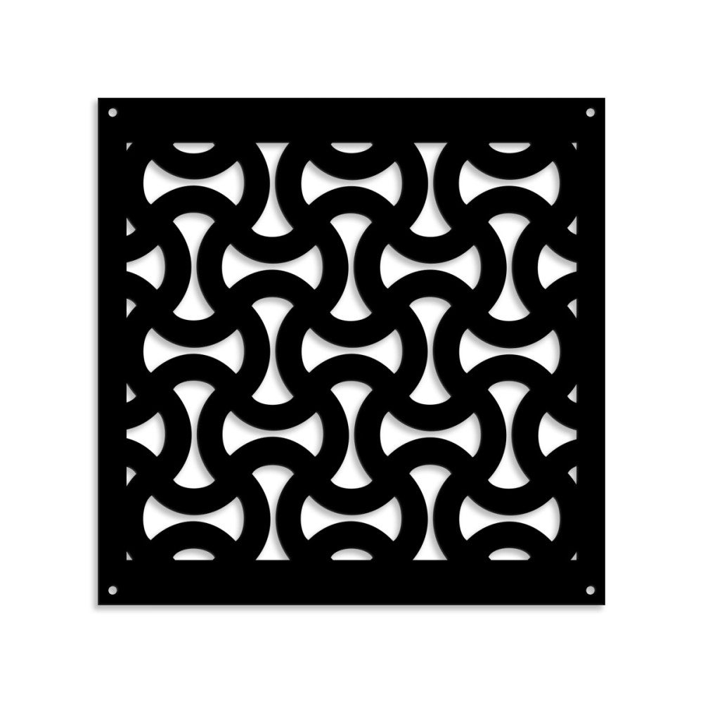 Serpiente - Panel De Pvc Perforado - Parasol 98x98 Cm Negro Espesor 1 