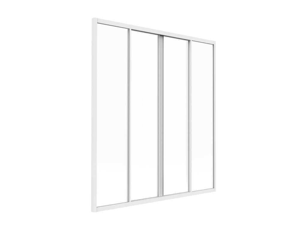 Verrière coulissante en aluminium thermolaqué blanc 120 x 130 cm (L x H) – RAVENA - 5