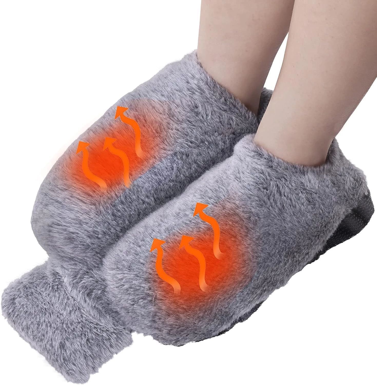 Calentador De Pies Eléctrico USB: Calcetines Térmicos Tipo Pantufla Para Mujer Y Hombre - Regalo Perfecto Para Pies Fríos En Casa, Cama U Oficina