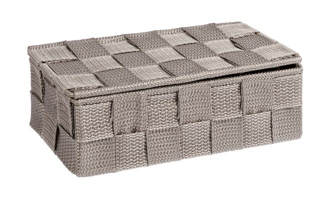 Cestino Da Bagno Wenko Adria Con Coperchio - Grigio Scuro, 26x7x17 Cm, 4 Scomparti - Foto 7