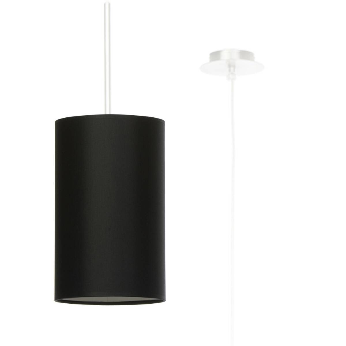 Lampa wisząca Otto czarna 1xE27x15W minimalistyczna wym: 125 x 15 x 15 cm tkanina Sollux Lighting