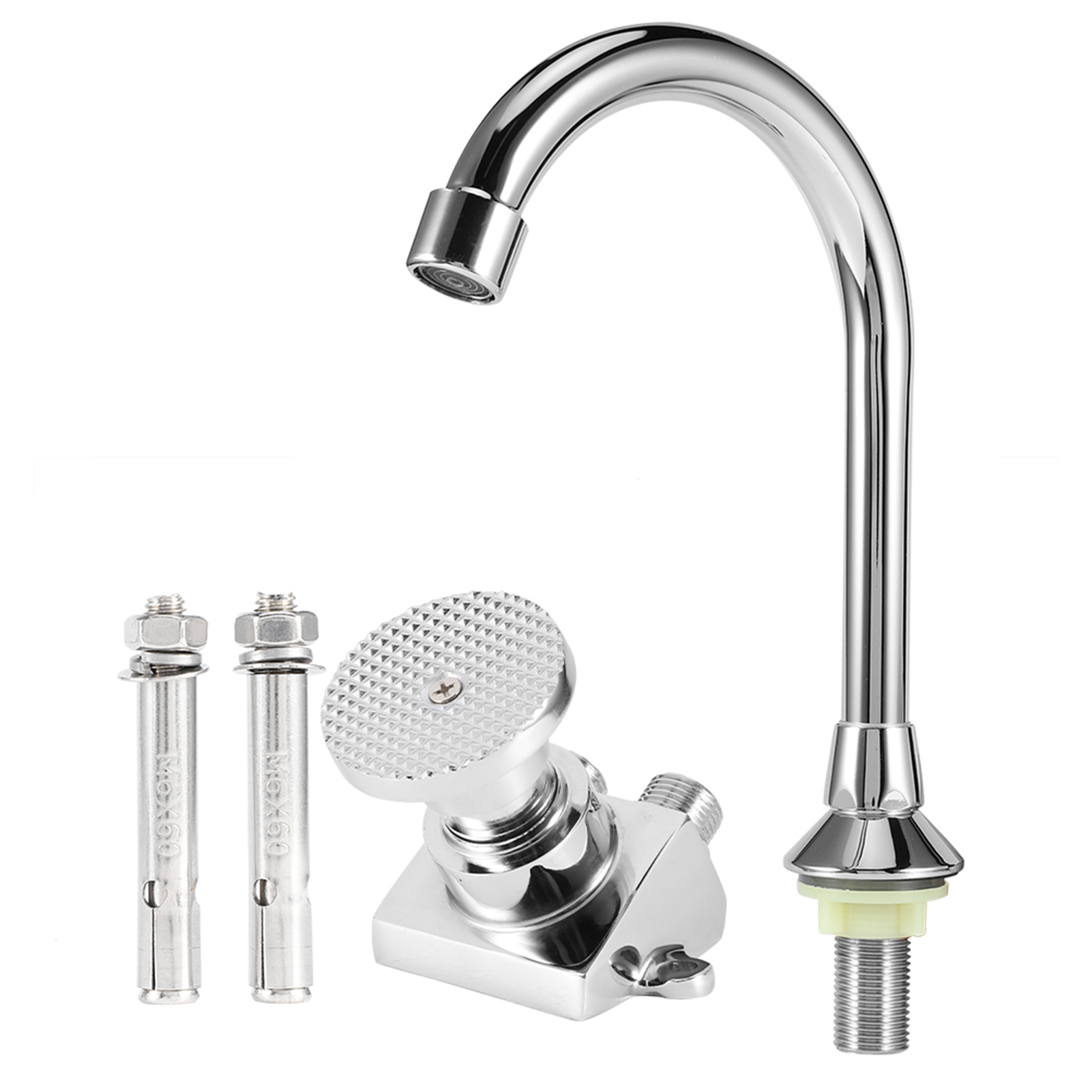 Stojąca bateria umywalkowa uruchamiana pedałem, gwint miedziany G1/2 cala, zestaw baterii do zlewu do laboratorium szpitalnego