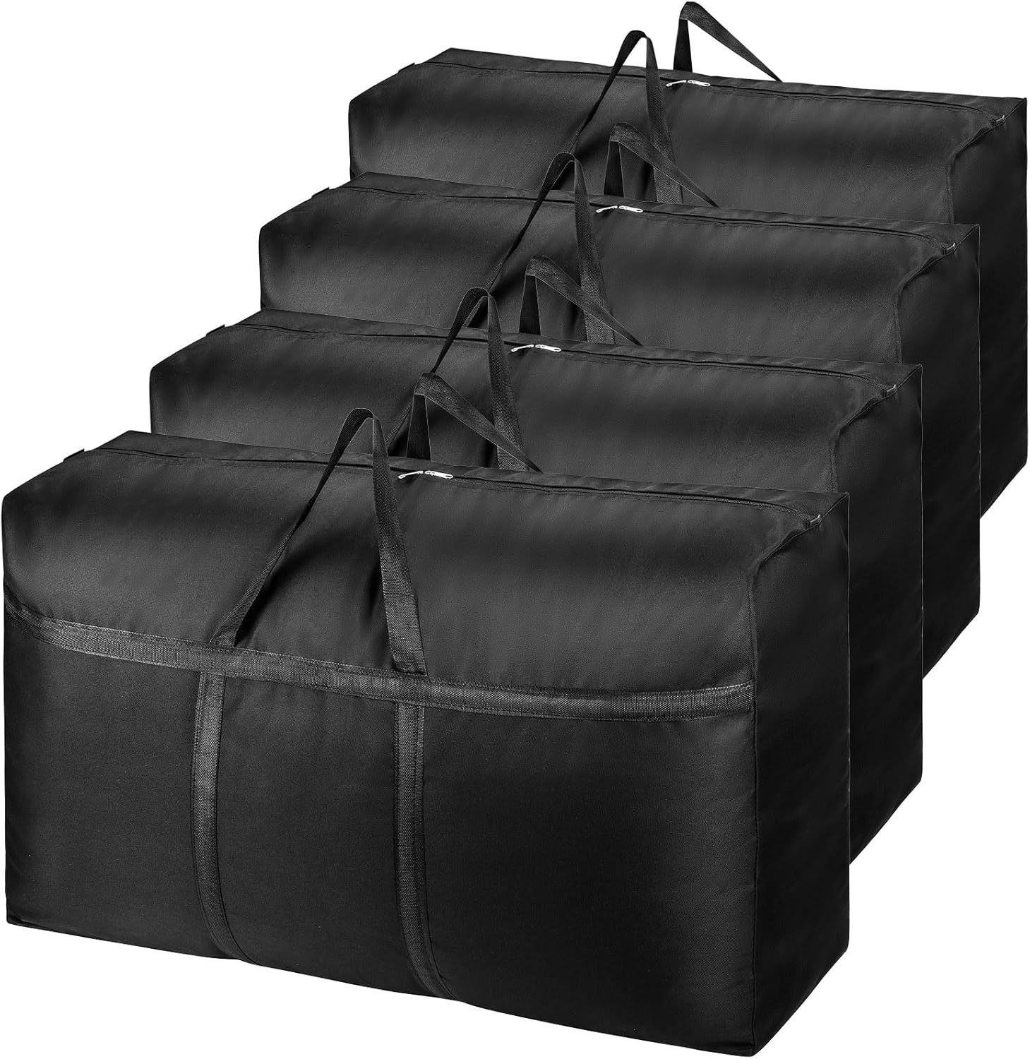Lot De 4 Sacs De Courses Et Cabas Réutilisables, Base Renforcée, Poche Lot De 4 Sacs De Courses Et Cabas Réutilisables, Base Renforcée, Poche