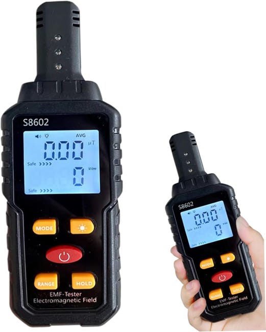 Compteur Geiger Portable Rechargeable – Détecteur Rayons β γ X, Alarme 3 Modes, LCD