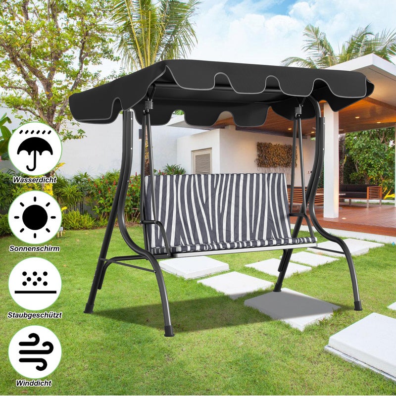 Tetto Di Ricambio Per Dondolo Da Giardino Hollywood - Verde, Impermeabile, 210x145 Cm, Tessuto Oxford 600D - Foto 2