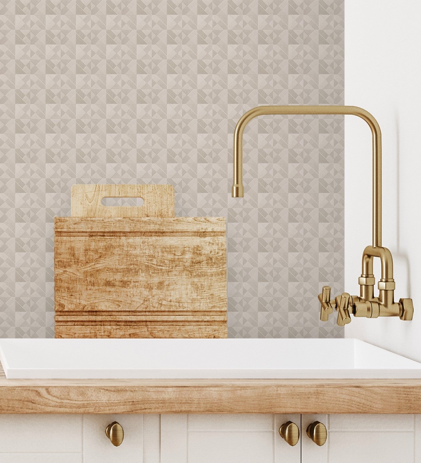 Papier peint vinyle lessivable légèrement métallisées texturé en relief - Claxton Tiles 680968 de GAULAN - Rouleaux de 10 m x 1,06 m - 4