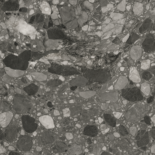 Marble Gray Effect - Pannello Adesivo in PVC 120x300 cm - Effetto Marmo Grigio con Dettagli Neri - 3