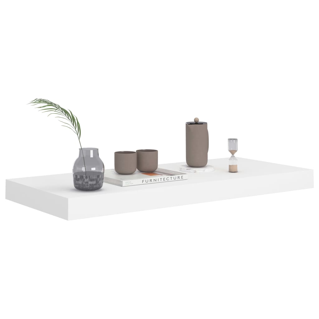 étagères murales flottantes 2 pcs blanc 60x23,5x3,8 cm MDF - 6