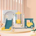 Combinaison Balançoire Et Toboggan 9 En 1 Pour Enfants - Toboggan Extra Long Renforcé, Idéal Intérieur/Extérieur (Vitality Kaki)