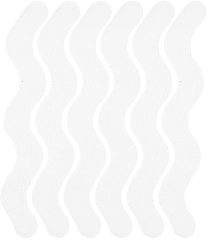 Naklejki antypoślizgowe pod prysznic, w kształcie litery S, do wanien, kabin prysznicowych, schodów, 1,3 x 18 cm, 6 szt., białe