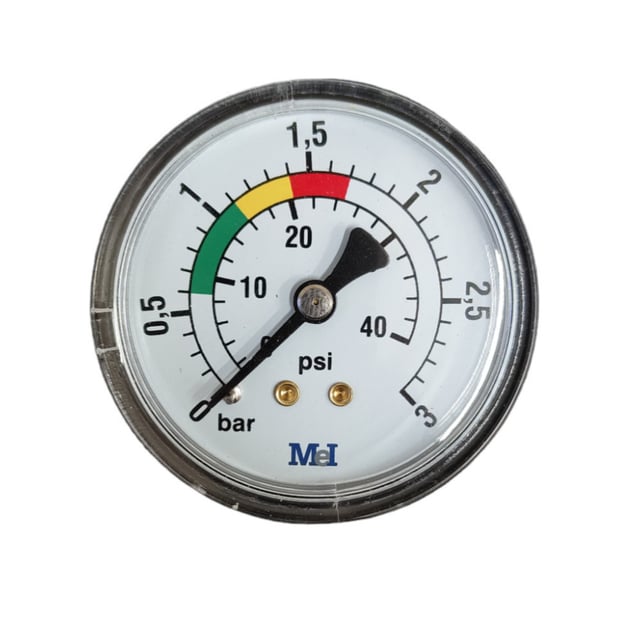 jardiboutique -Manomètre pour filtre piscine fixation arrière raccord arriéré filetage 1/8 pouce