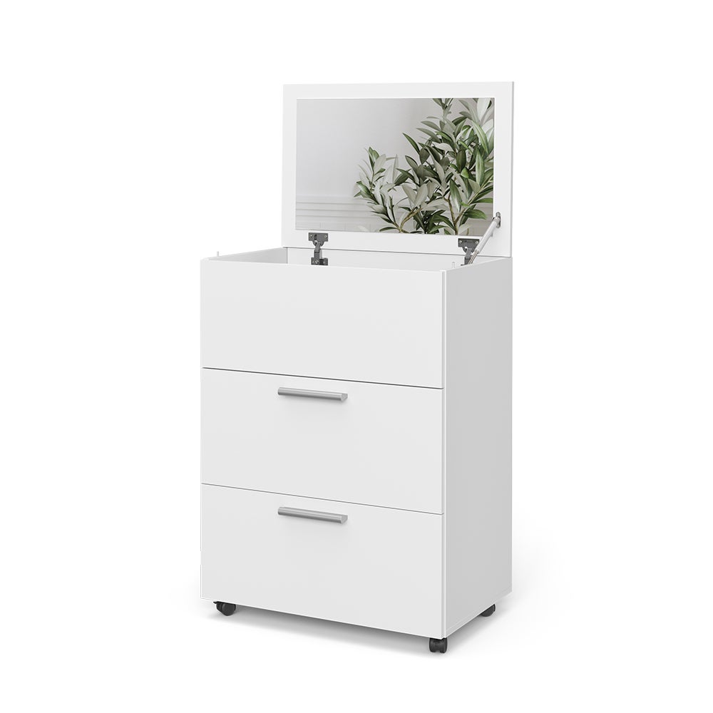 Vicco Stolik do przebierania Hanna, Biały, 65.8 cm z 2 szufladami