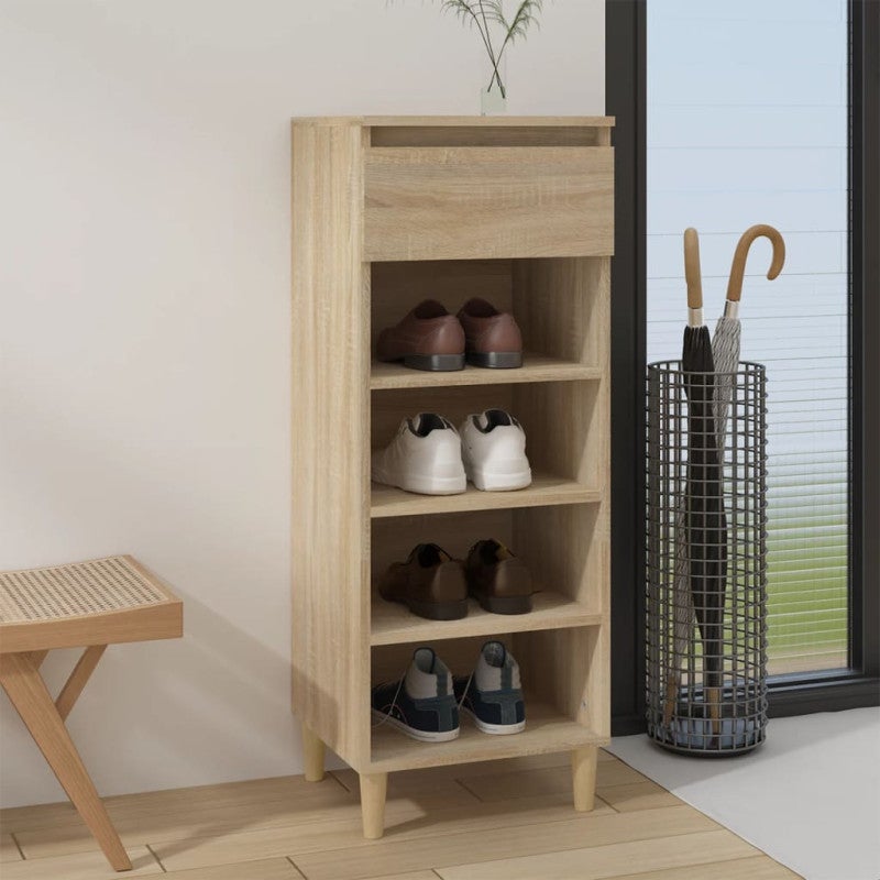 VIDAXL Etagere a chaussures Noir 40x36x105 cm Bois d'ingenierie pas
