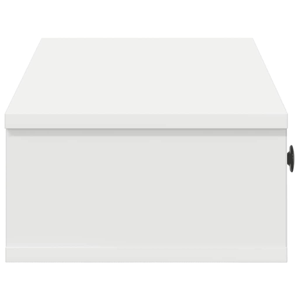 Étagère murale - Étagère flottante et tiroirs blanc 100x37,5x19cm bois d'ingénierie em213 - 5