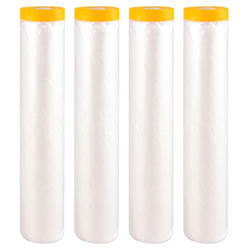 Folia plastikowa w rolkach 200 cm x 20 m z klejem do malowania, zabezpieczania samochodów i sprzętu AGD