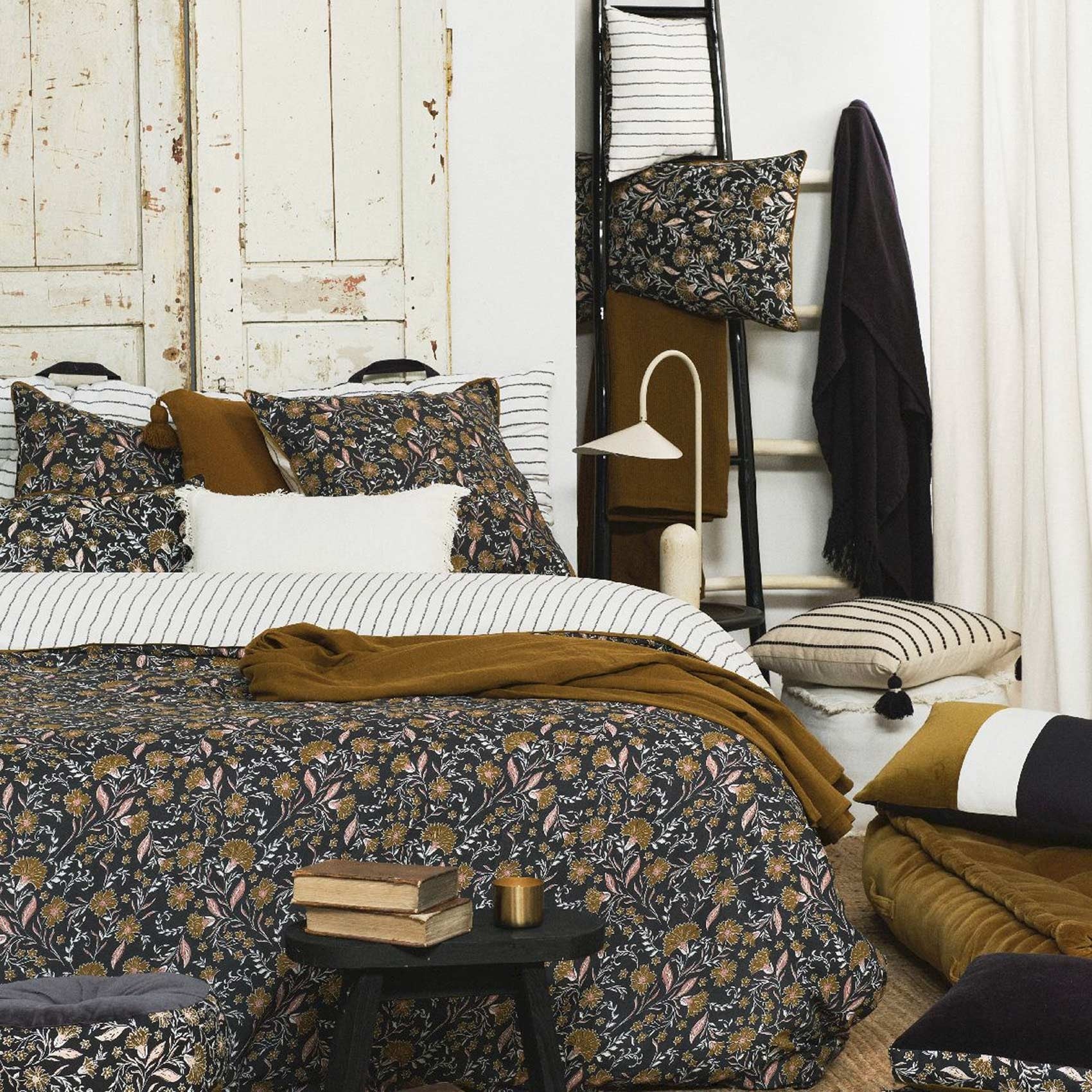 PARURE DE LIT TODAY - HOUSSE DE COUETTE 220X240 + 2 TAIES D OREILLER 63X63 - 100% COTON 57 fils - Marigold Indies - 5