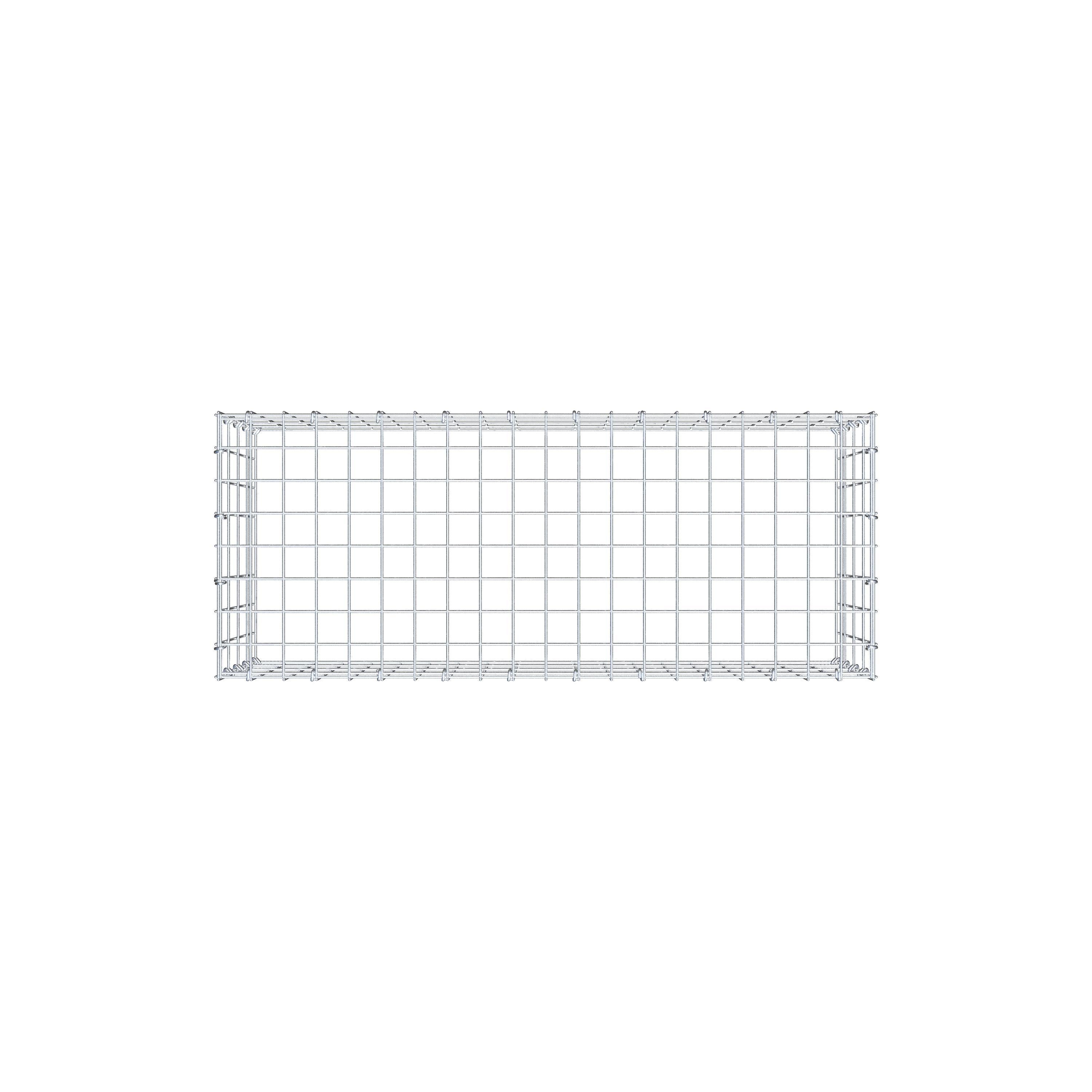 Gavión para apilar en acero galvanizado 100x40x40cm (LxAxP), malla 5 x 10cm, Anillo en C, sin rejilla inferior - 9