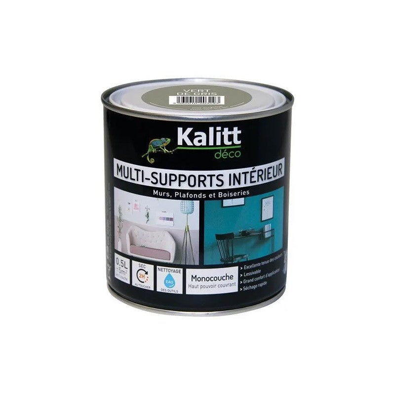 Peinture - KALITT - Kalitt Multi Supports Mat Plume 0.5l - Beige - Intérieur - Mat - Acrylique - Bricolage