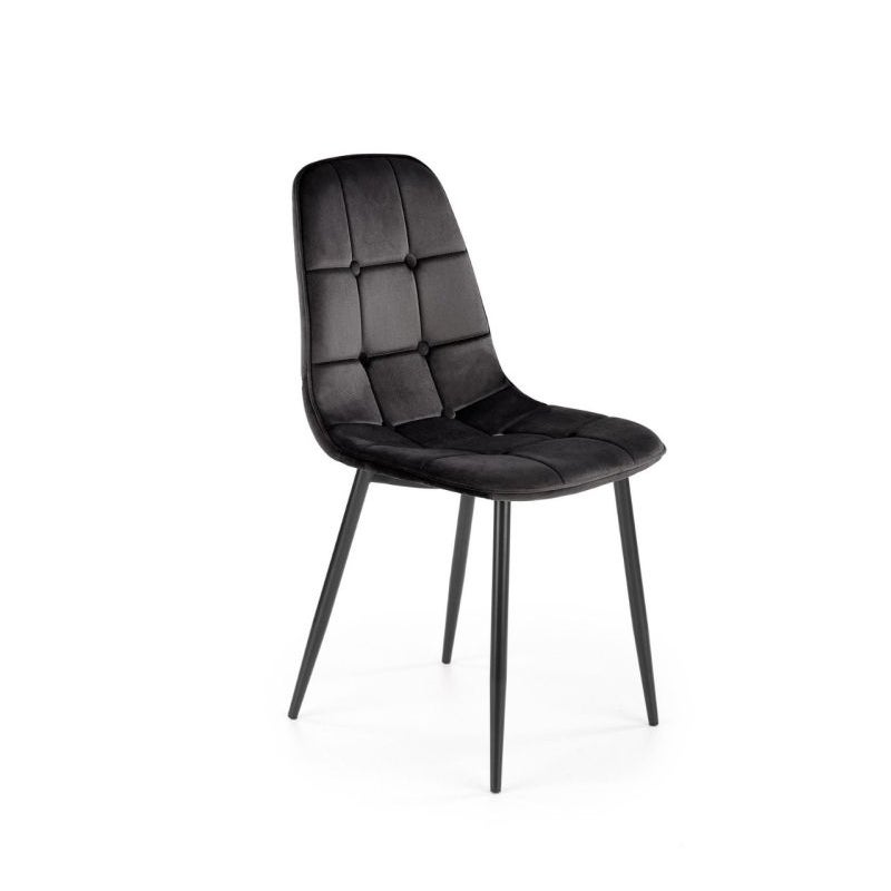 Krzesło tapicerowane K417 VELVET czarne