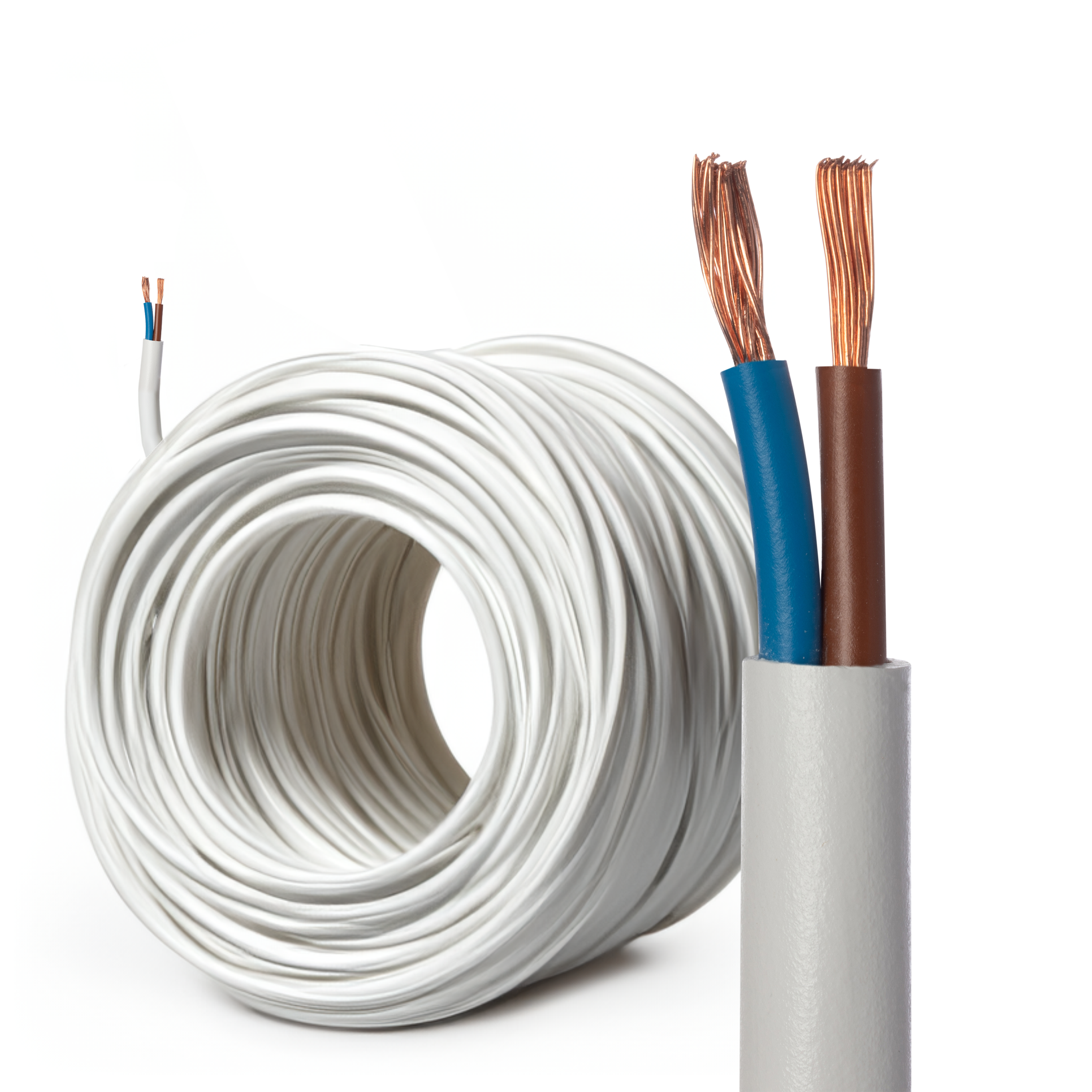 Cabo elétrico 2x1.5 mm² H05VVF L. 15m branco - 8