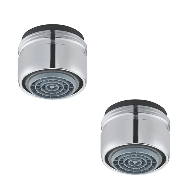 Lot de 2 aérateurs antitartre avec limiteur de débit 1,9 l/min M 24x1 PRESTO chromé