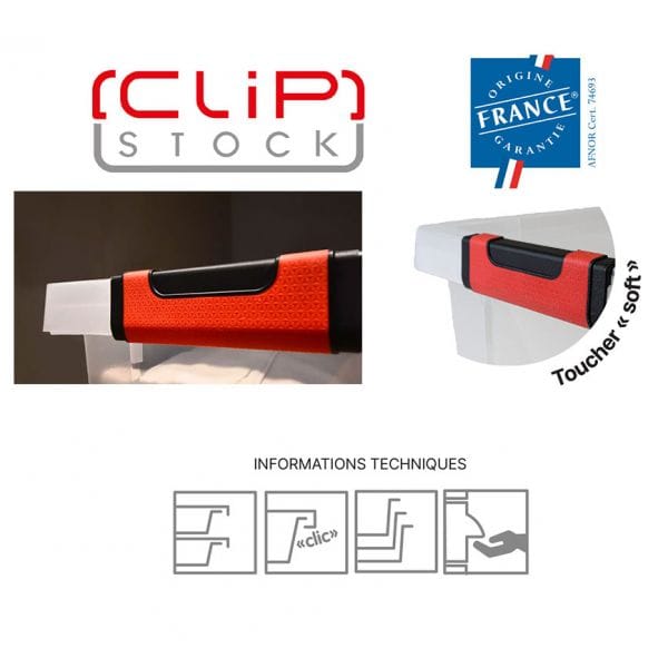 Boîte de rangement solide à roulettes Clipstock 75 litres - 3