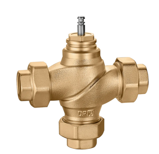 Vanne de régulation à trois voies, filetée, globe. DN 32, raccordement Rp 1 1/4