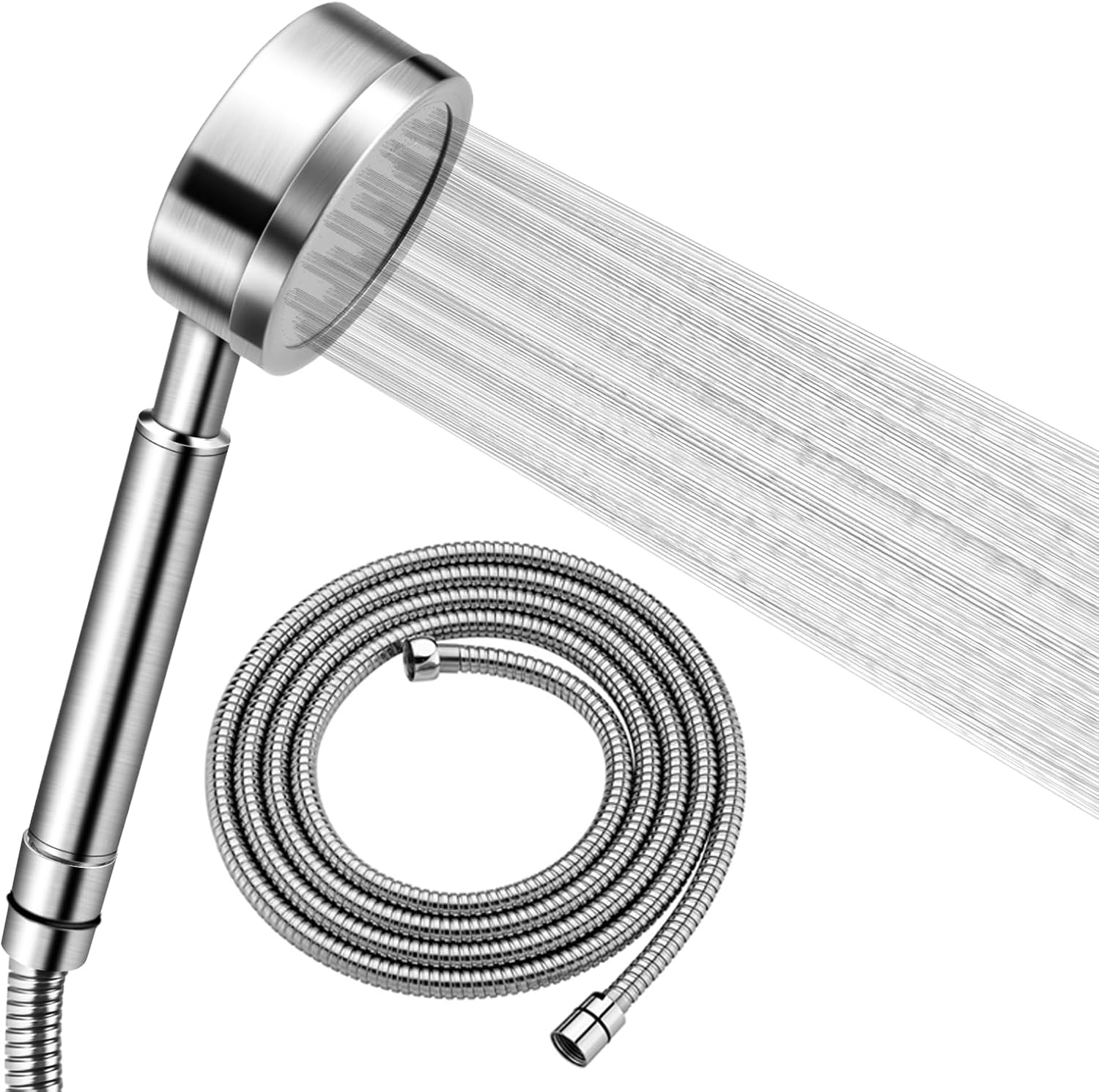 Pommeau Douche Universel Haute Pression Économie D’Eau Avec Filtre - 5 Cartouches, Tuyau 1.5M Et Support - Multi-Modes