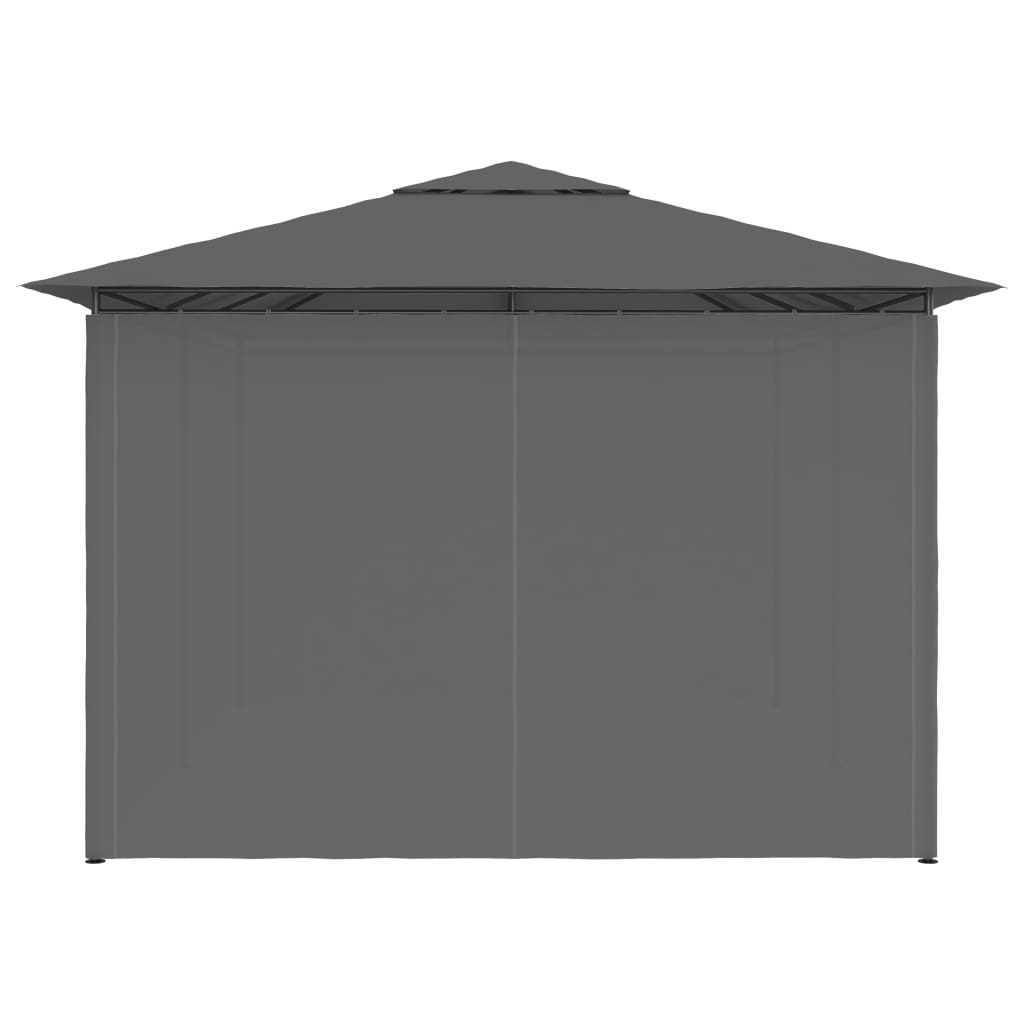 Tonnelle de jardin avec rideaux 4 x 3 m Anthracite CFW690463 - 6