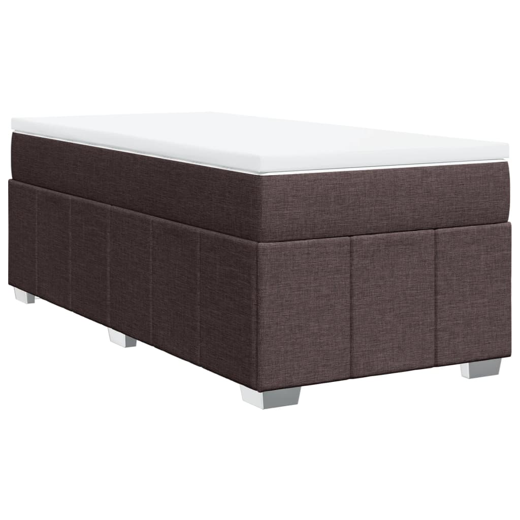 VidaXL Sommier à Lattes De Lit Et Matelas Et LED Marron Foncé