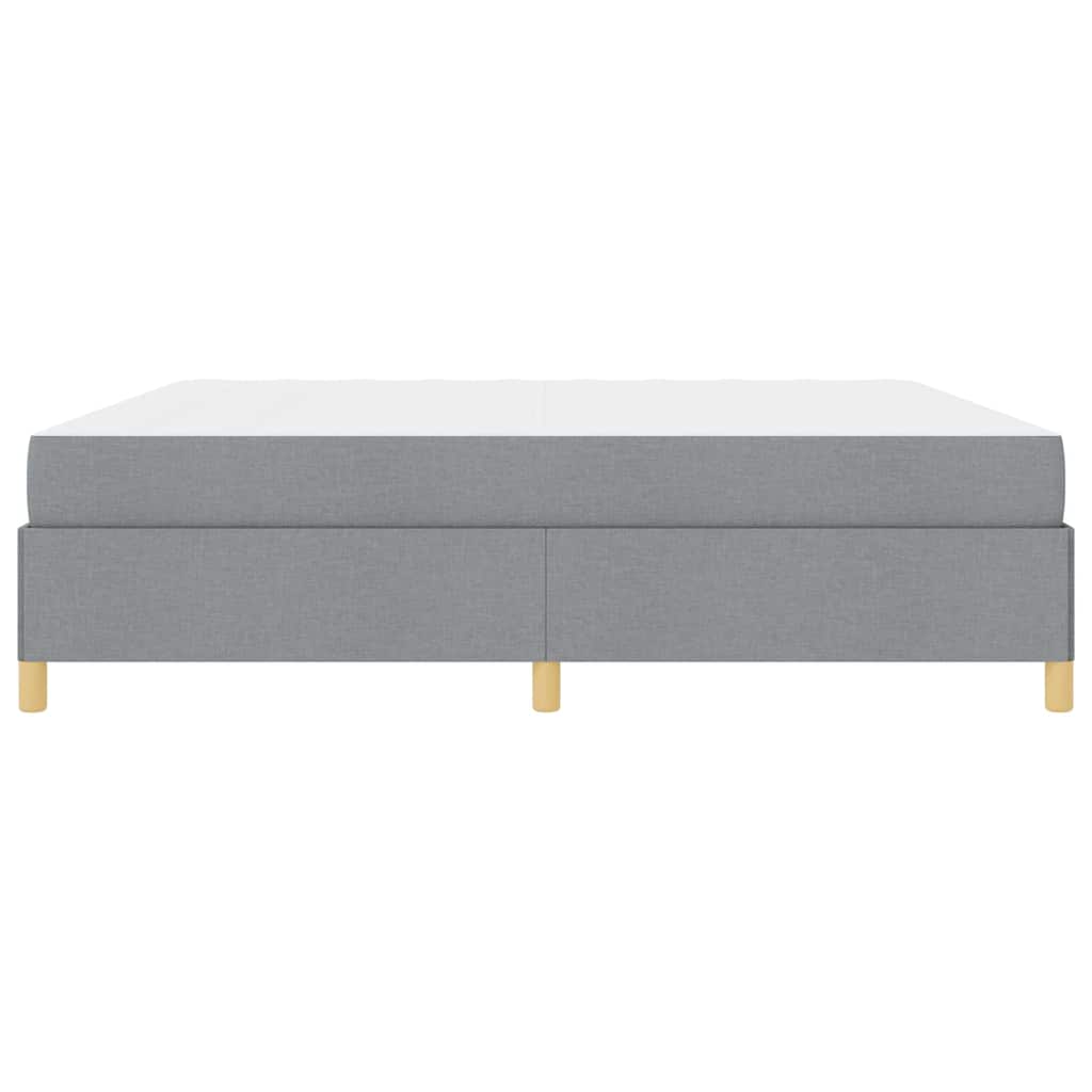Cadre de lit gris clair, tissu, pour la chambre, 200 × 200 cm - 8