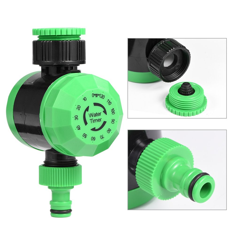 Gardena Timer Dell'acqua Con Connettore Per Tubo, Elettronica Impermeabile, 17 Combinazioni Di Irrigazione, LED Batteria Scarica