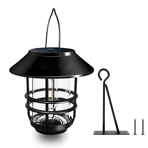 1 sztuka solarna wisząca latarnia, wodoodporna solarna lampa ścienna, zewnętrzne solarne oprawy ścienne, dekoracyjne kinkiety