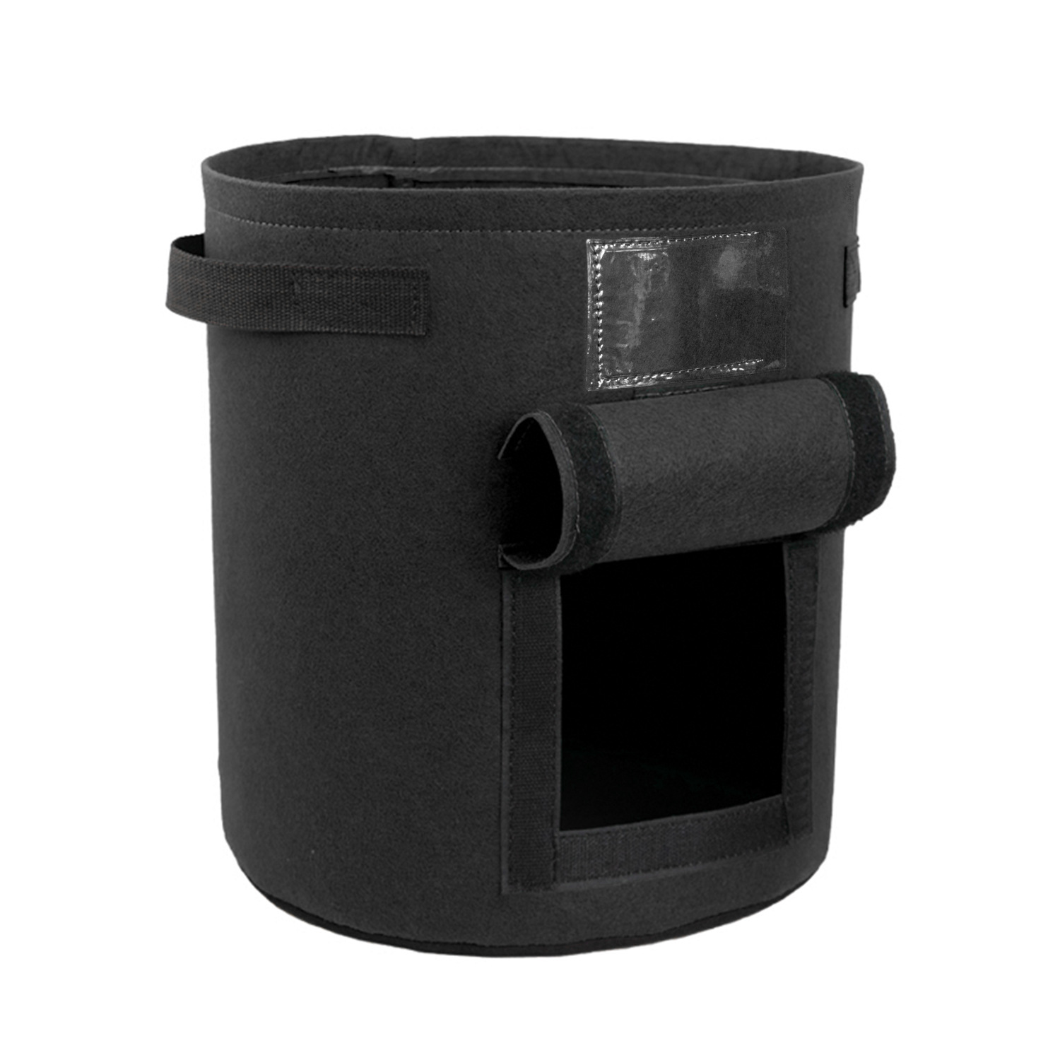 (Mały Φ25*30 cm【4 galony】Czarny) 1 worek do sadzenia z włókniny z odchylaną pokrywką i uchwytem w kształcie doniczki na ziemniaki do sadzenia