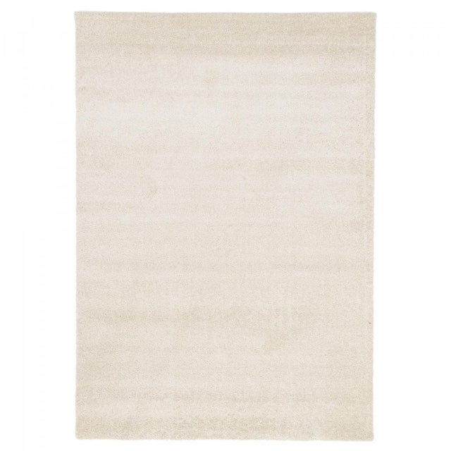 tapis grand salon 200x290 tissé crème rectangle motif uni ALEGRIA