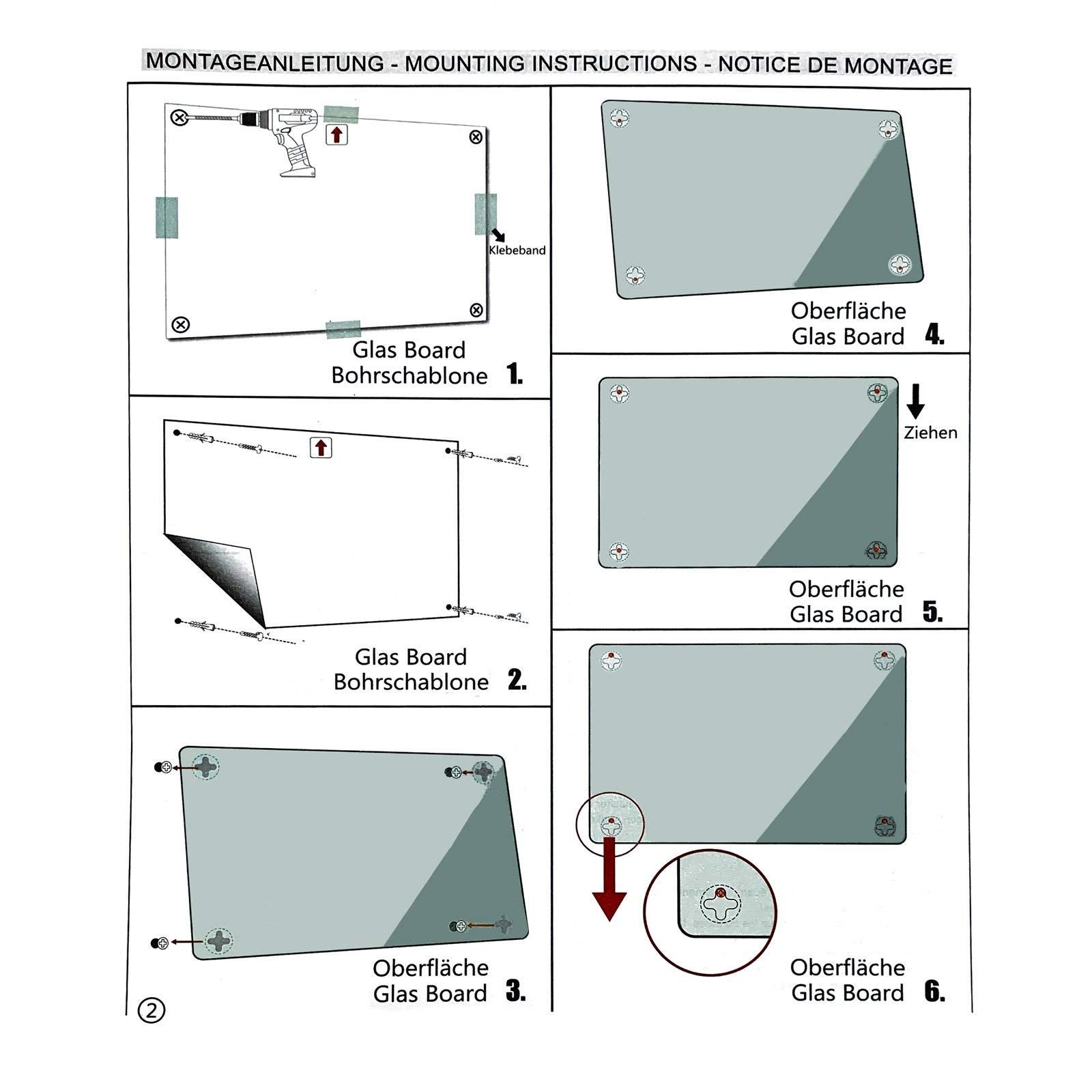 Tableau magnétique sans cadre, Fixation invisible pour un effet flottant, 45 x 60 cm - 6