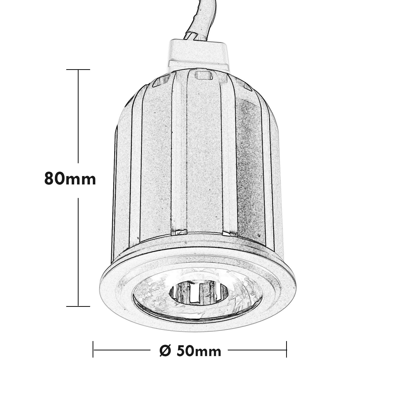 Faretto LED SPOT 12W RGB RGBW DMX512 lampada spot sincronizzabile 24V cromoterapia luce colorata 50mm 5 fili RGB+3000K - 4