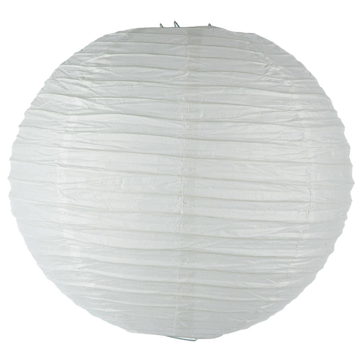 Lanterne Boule Chinoise Atmosphera - Blanc, Ø60cm En Papier Et Métal - Déco D'ambiance à Monter Soi-même