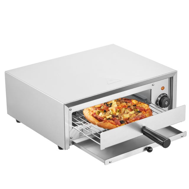 VEVOR Forno per pizza da bancone, 12 pollici 1500 W, 50-350 ℃, struttura in acciaio inossidabile, facile da pulire, commerciale, ristorante domestico