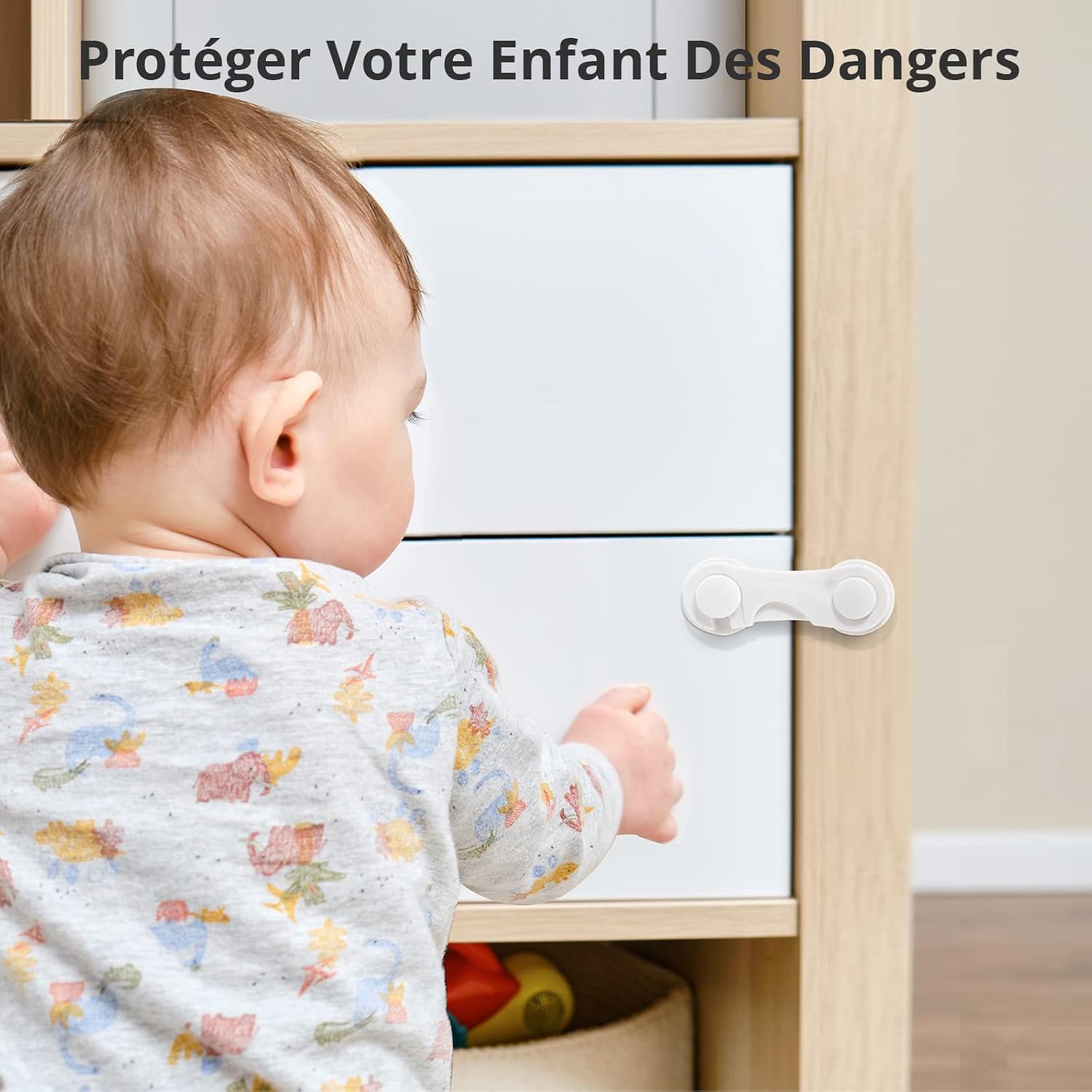 Protection Tiroir Armoire Adhésif Kit Sécurité Bébé 12 Pièces - Bloque Portes/tiroirs - Adhésif 3M Fort - Sans Perçage - Pour Cuisine/Salle De Bain Protection Meuble Enfant