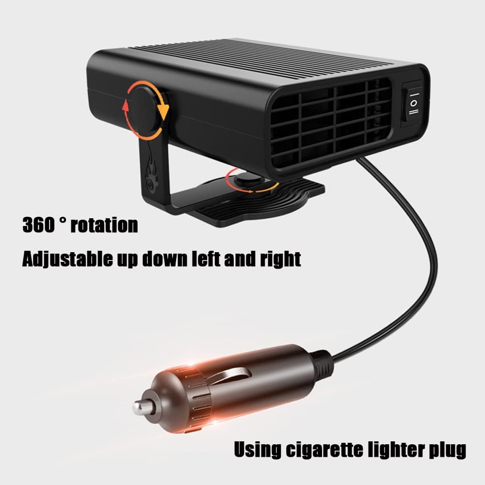 Ogrzewacz samochodowy 2 w 1 i odmgławiacz szyby przedniej do samochodów osobowych i ciężarowych, czarny, 24 V, 150 W - 3